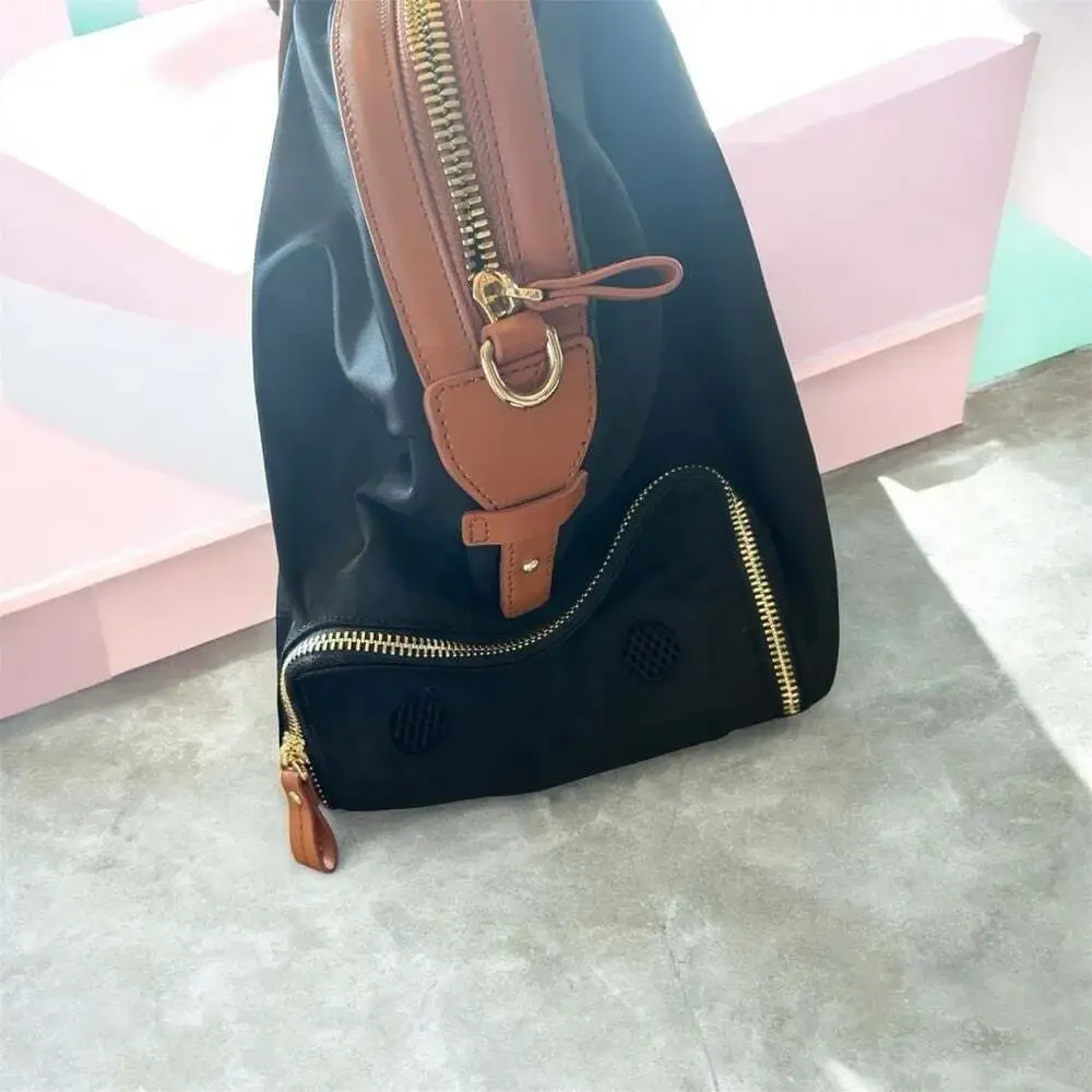 JEMMA Jackie 56 Travel Bag Navy Nylon Leather Trim Weekender Duffel